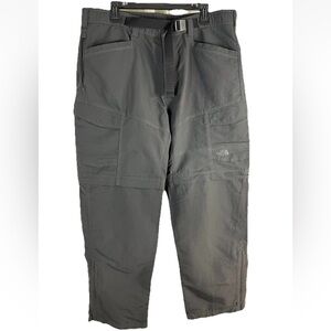 North Face Convertible Pants Mens XL Gray Hiking Outdoors Zip Off Nylon